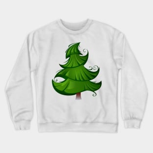 Artistic Green Christmas Tree Crewneck Sweatshirt